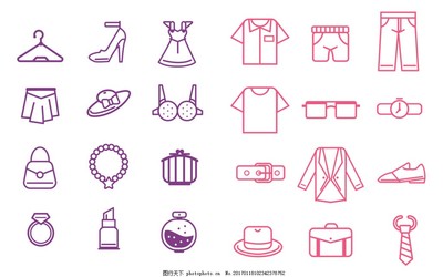 時尚與實用的完美交融 時裝與日用百貨的圖標設(shè)計